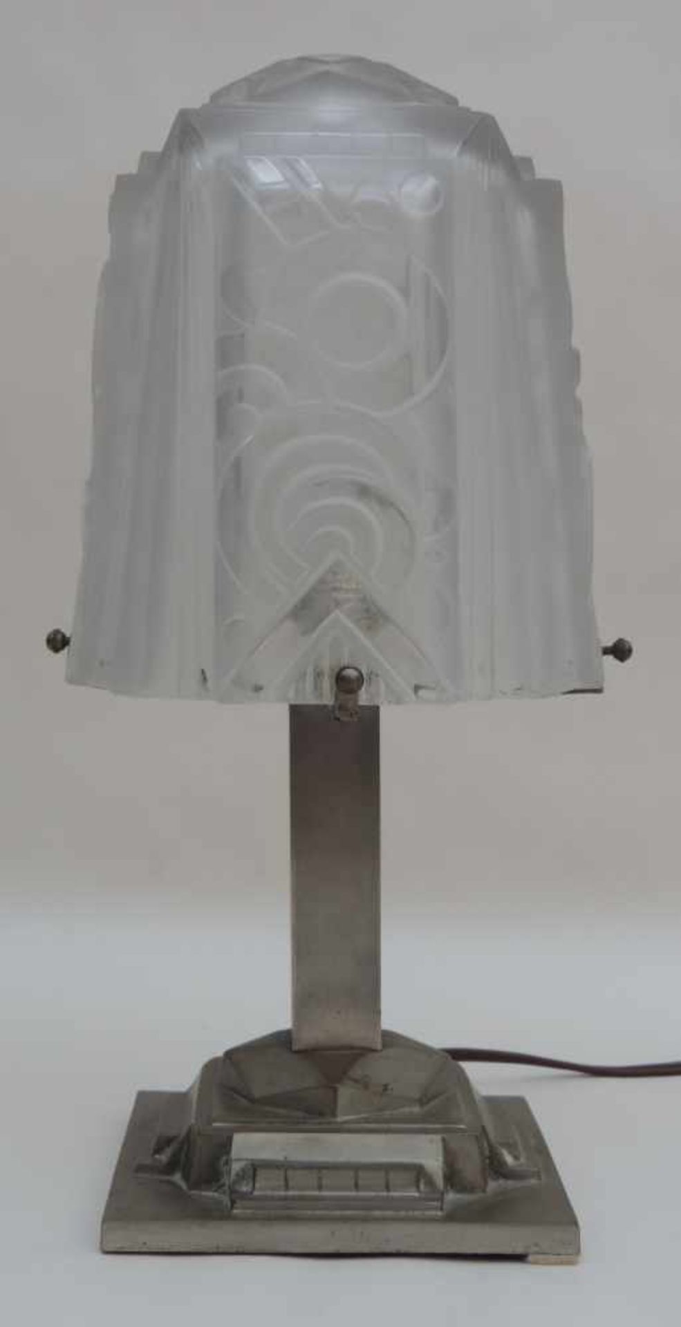 TISCHLAMPE, Lunneville, Manuf Muller Frères, Art Deco Epoche, vor 1936, optisch geblasener,