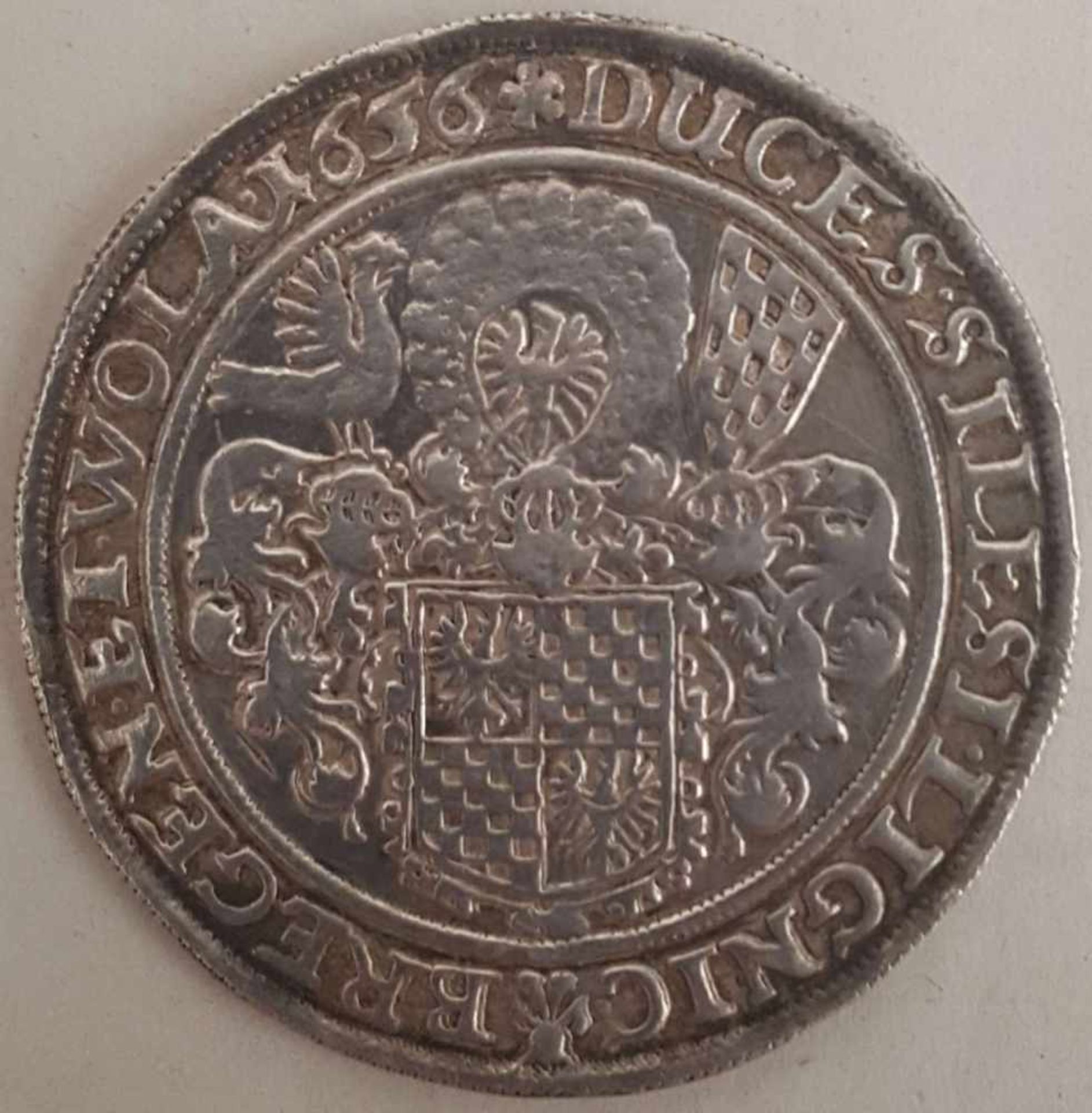 LIEGNITZ-BRIEG, Fürstentum, Georg III, Ludwig und Christian (1639-1663), 1/2 Reichstaler, Silber, - Bild 2 aus 2