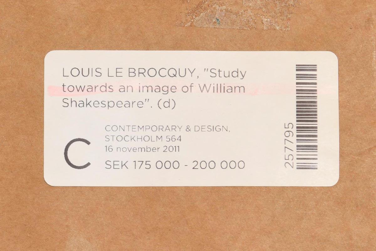 Louis Le Brocquy HRHA (1916-2012)Study Towards an Image of William Shakespeare (1982) (Opus W629) - Image 7 of 10