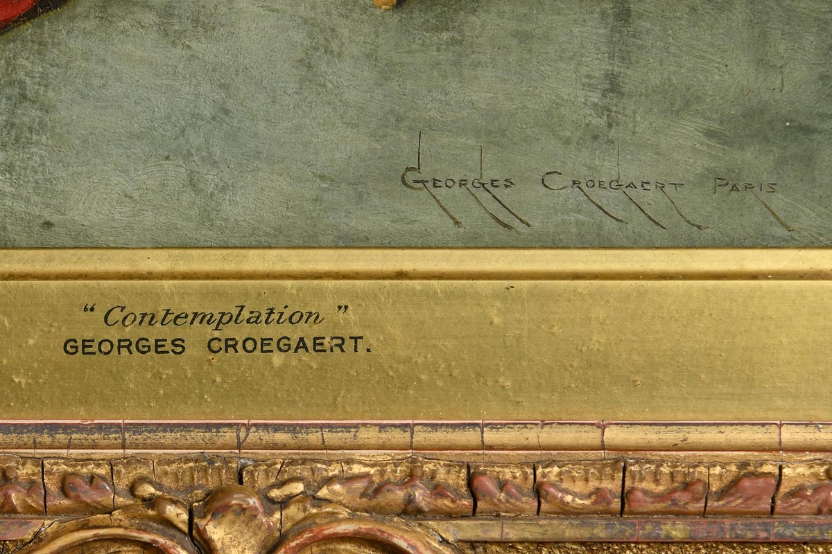 Georges Croegaert (1848-1923)Contemplation - Image 5 of 8