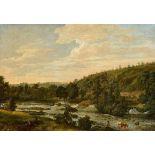 Thomas Roberts (1748-1778)The Weir in Lucan House, DemesneThe River Liffey in Lucan Demesne