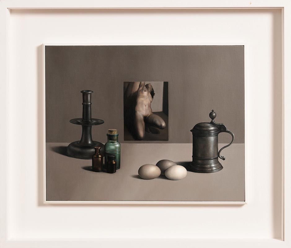 Liam Belton RHA (b.1947)Pewter, Nude and Bottles (2018) - Image 2 of 9