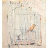 Basil Blackshaw HRHA RUA (1932-2016) Bird Cageoil on boardsigned top right and titled69 x 63½cm (