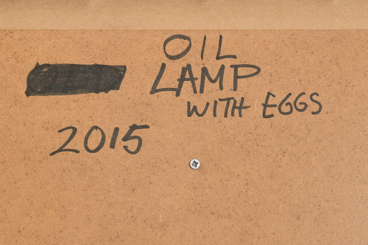 Liam Belton RHA (b.1947) Oil Lamp with Eggs (2015) - Image 4 of 7