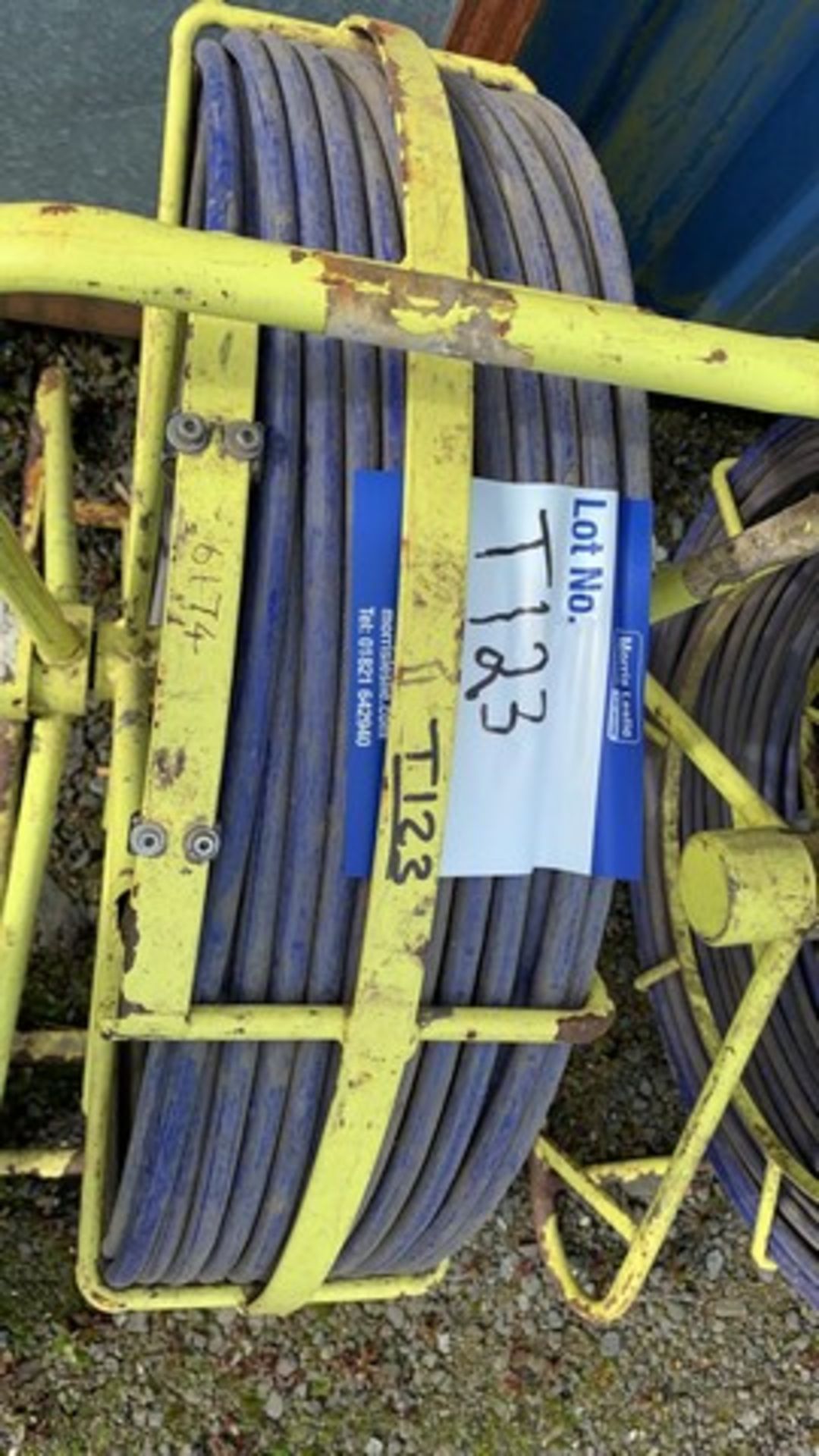 Optical drainage inspection cable on reel