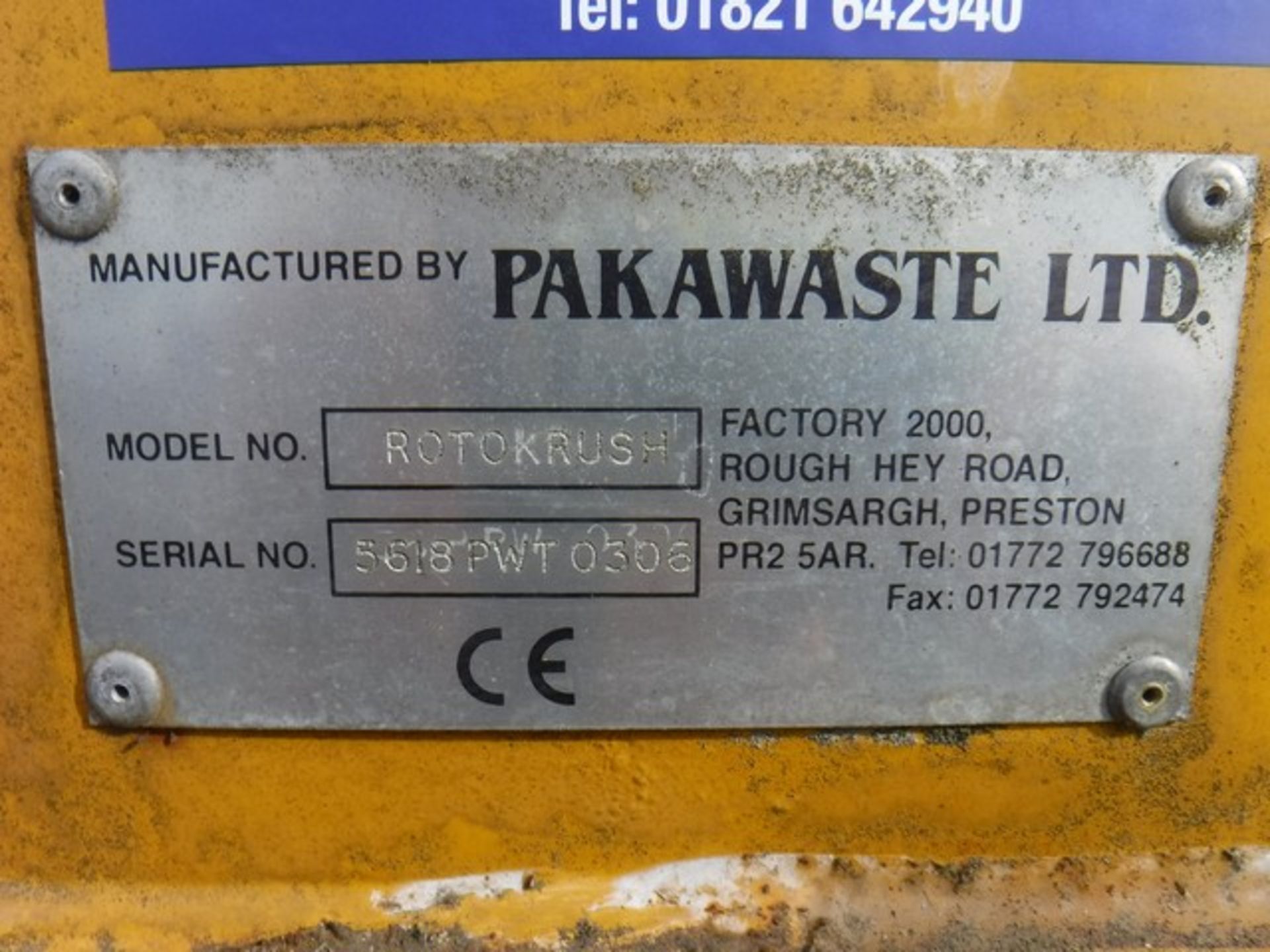 PARAWASTE ROTOBRUSH - WASTE PACKING PART **SPARES OR REPAIR** SN - 5618PWT0306 - Image 4 of 4