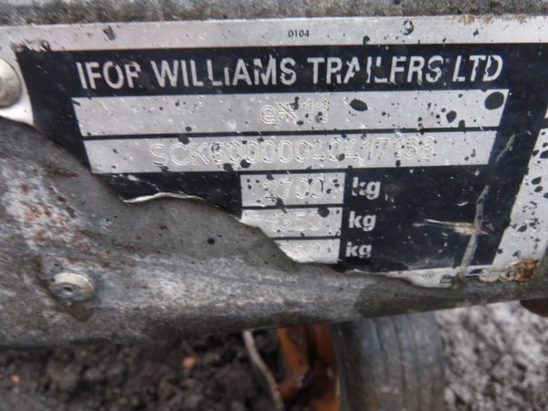 IFOR WILLIAMS 8X4 TWIN AXLE PLANT TRAILER SN - 40417138 ASSET - DL1457 - Image 4 of 4