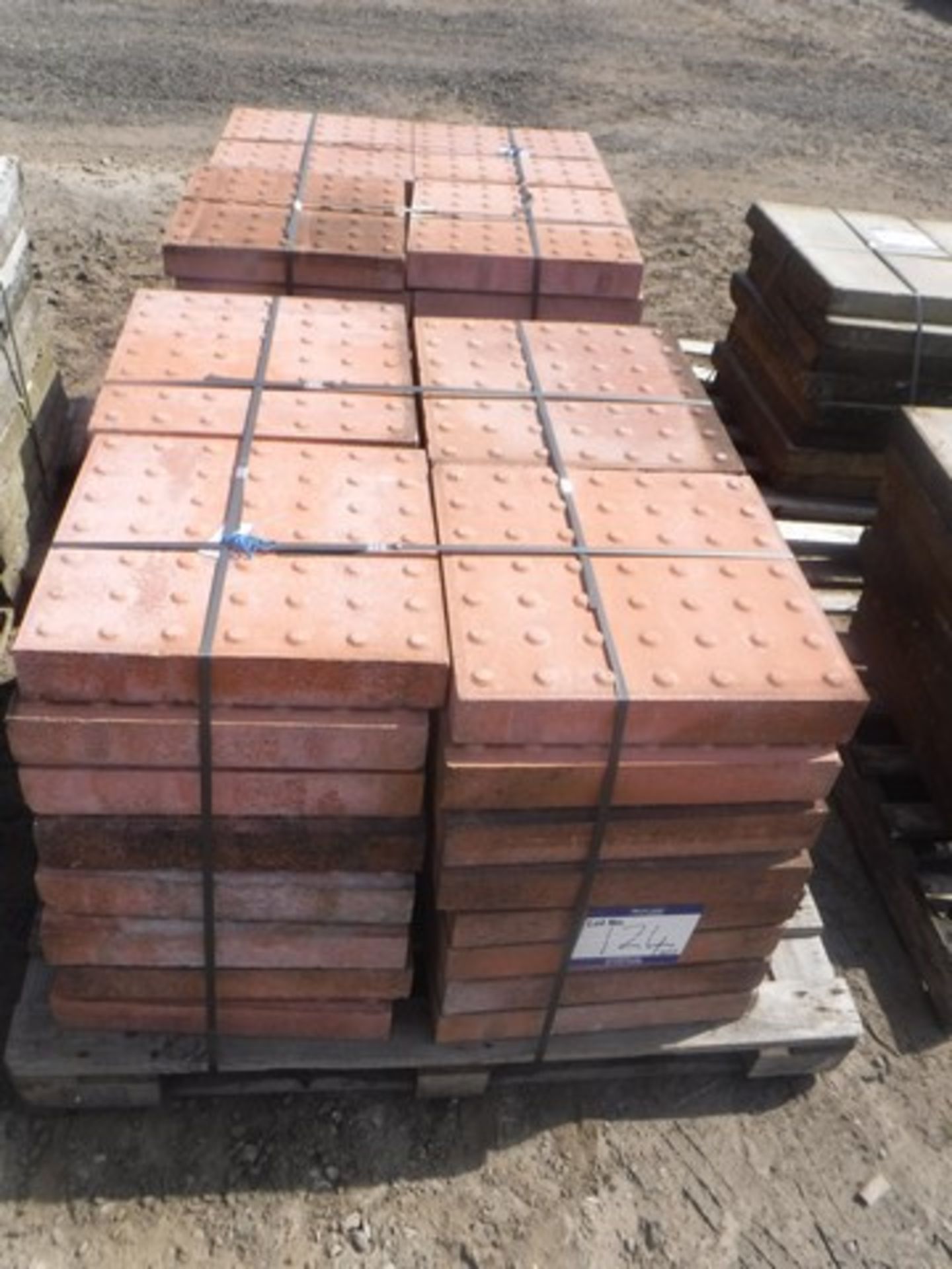 BLISTER PAVING IN RED 445 X445 X70MM 32 PER PALLET X2