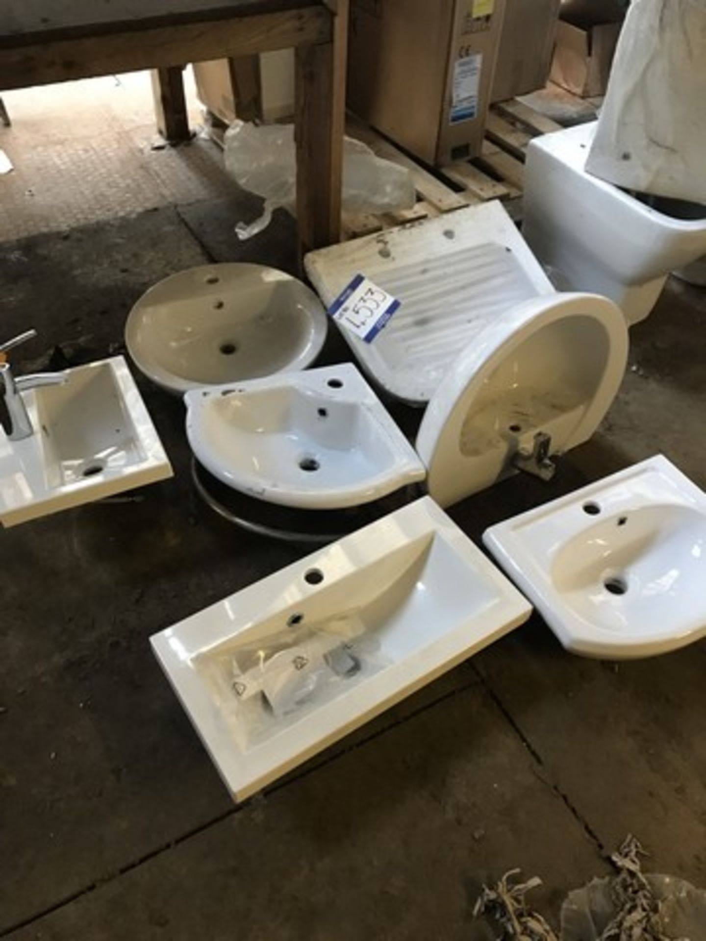 WASH BASINS x7 - Image 2 of 2