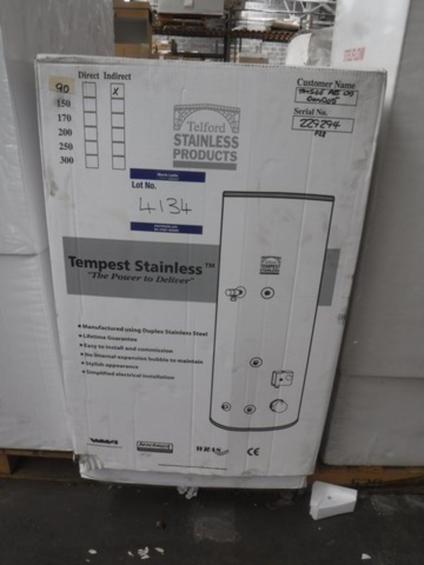 UNVENTED CYLINDER 90L X2