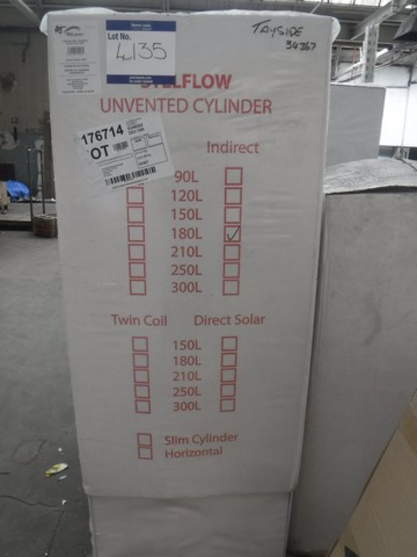 UNVENTED CYLINDER 180L X2