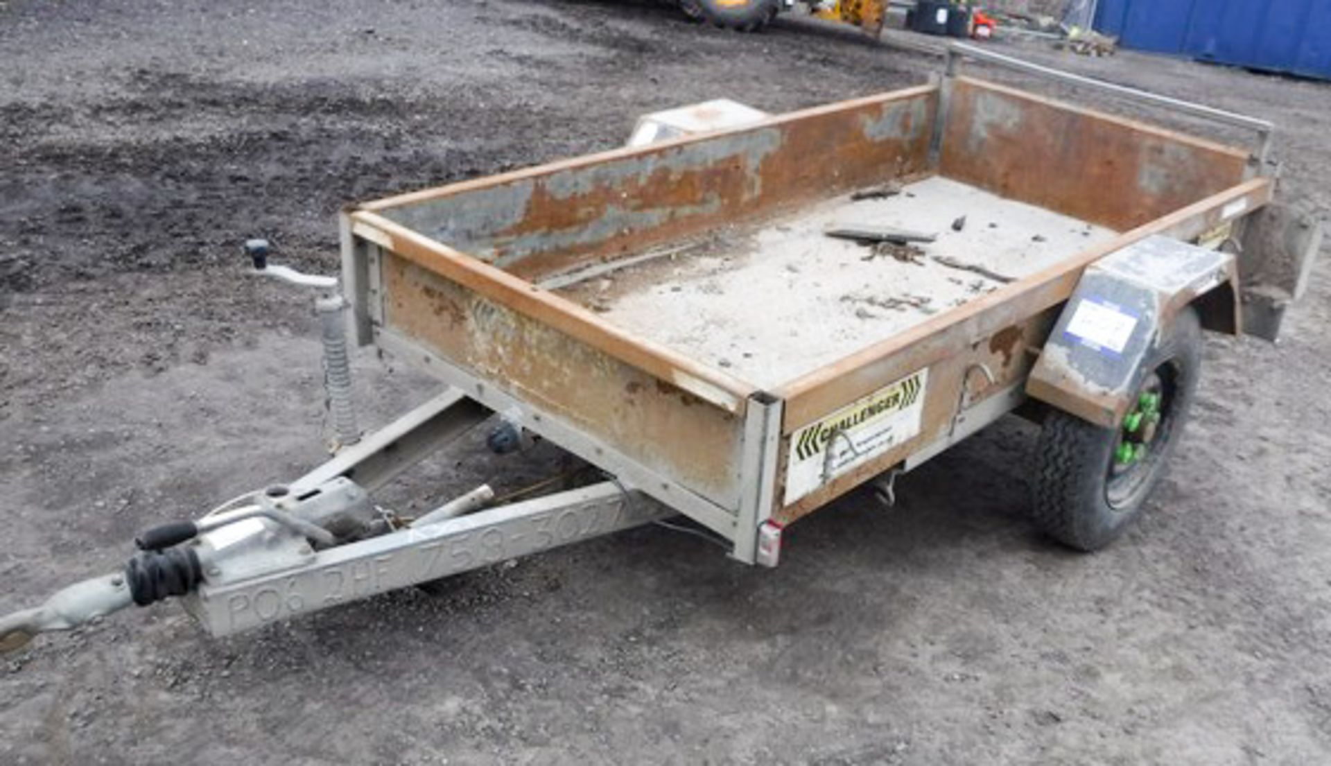 INDESPENSION CHALLANGER SINGLE AXLE TRAILER 8X4 C/W TAILGATE SN - G38405 ASSET NO - 758-3027