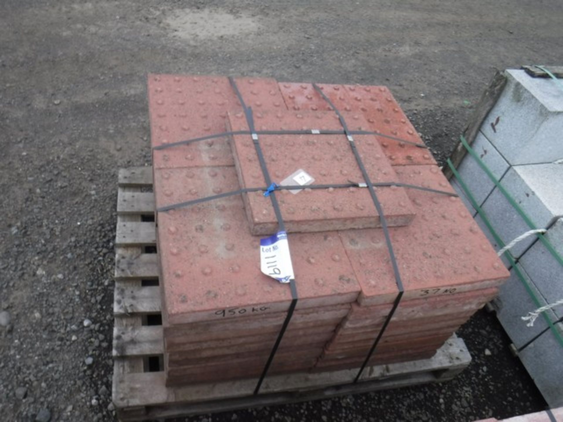 RED BLISTER PAVING - 445x445x70 = 1040kg AND 445x445x50 = 950kg