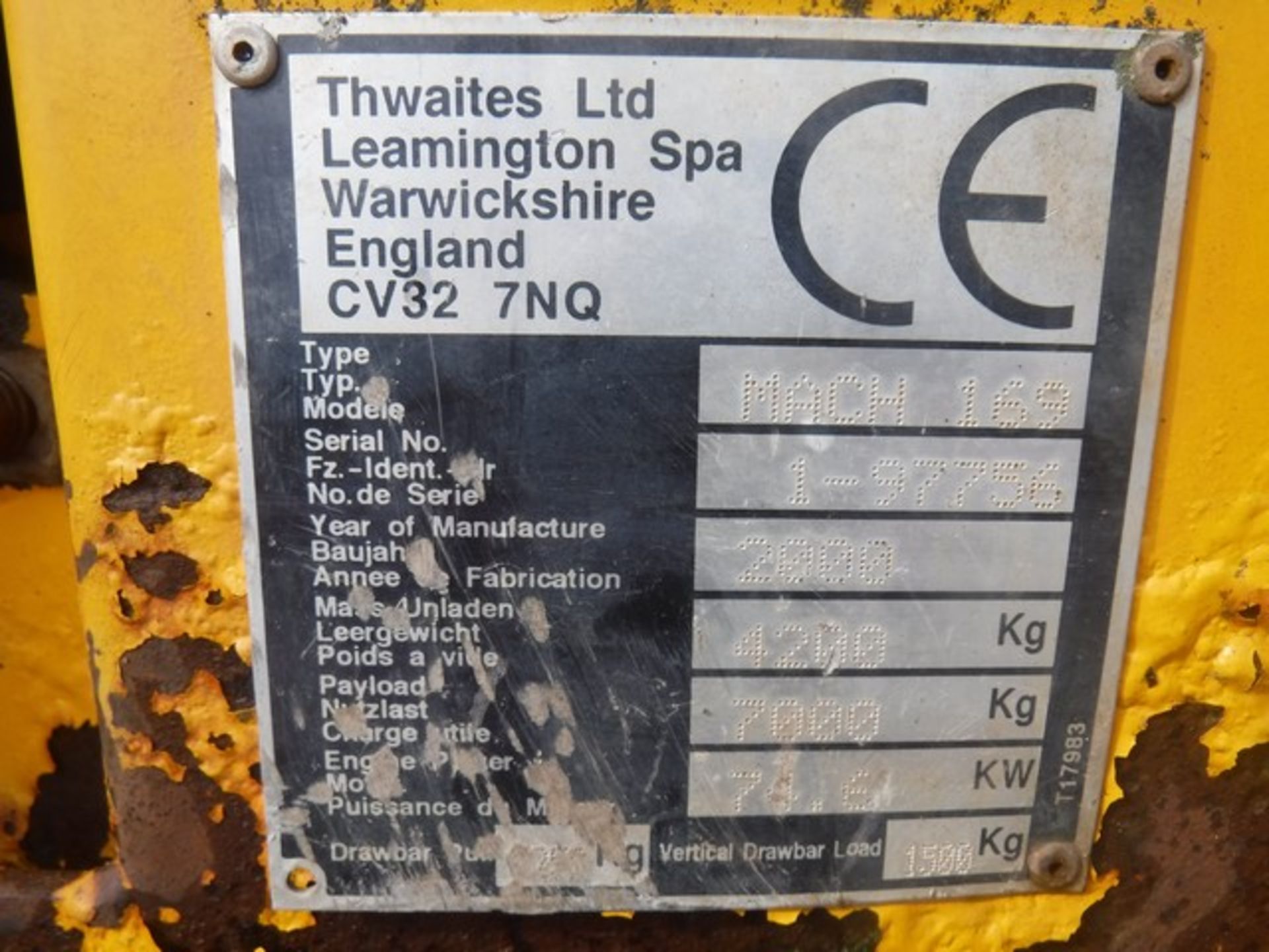 THWAITES AD 7TONNE - 4000cc - Image 5 of 9