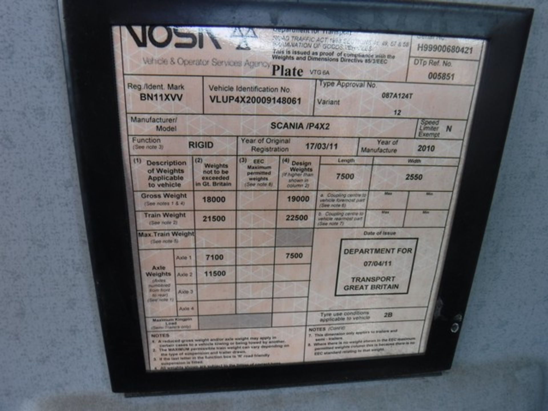 SCANIA P-SRS D-CLASS - 9290cc - Image 9 of 9