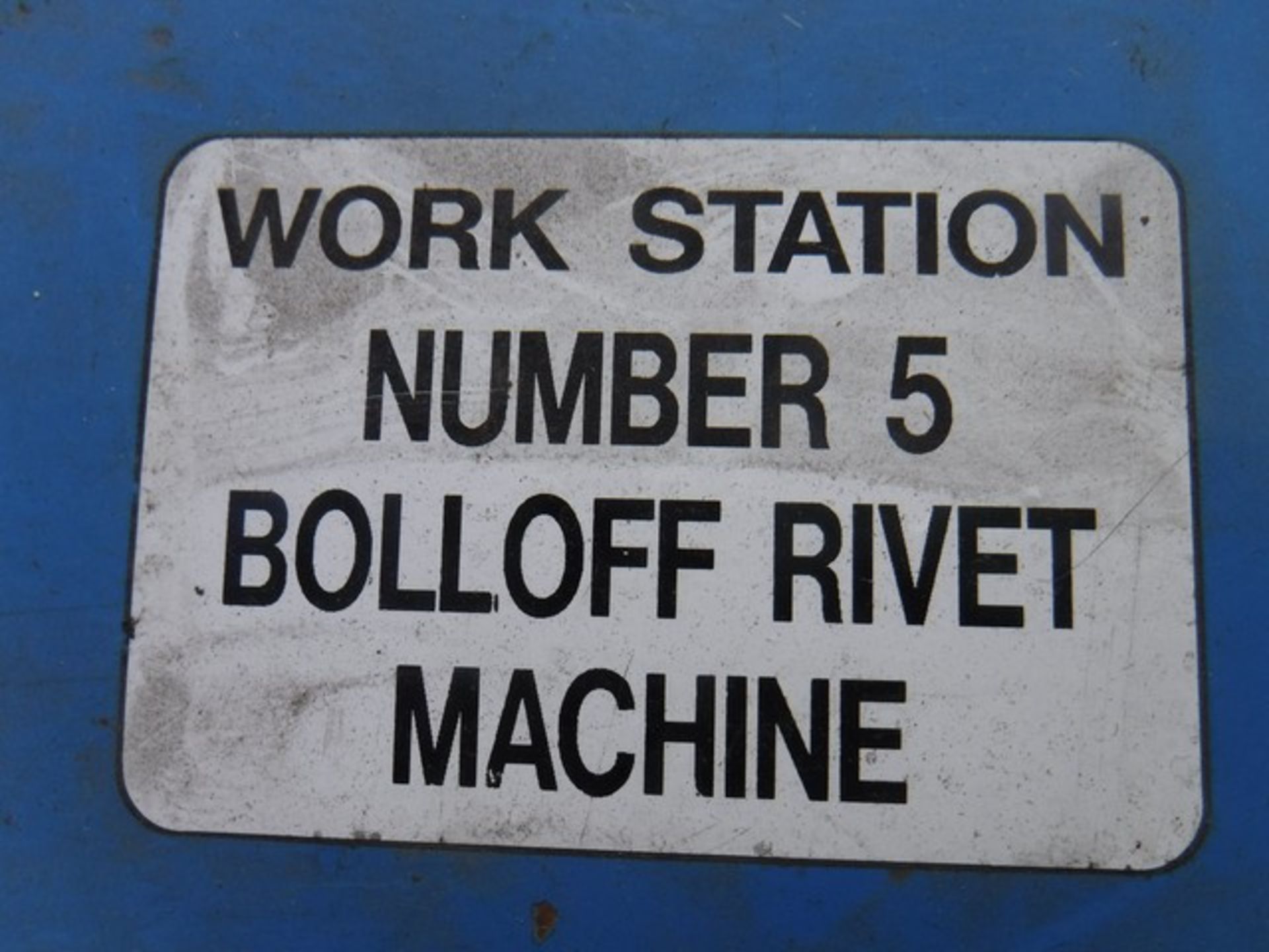 BOLLOFF RIVET MACHINE IN BLUE