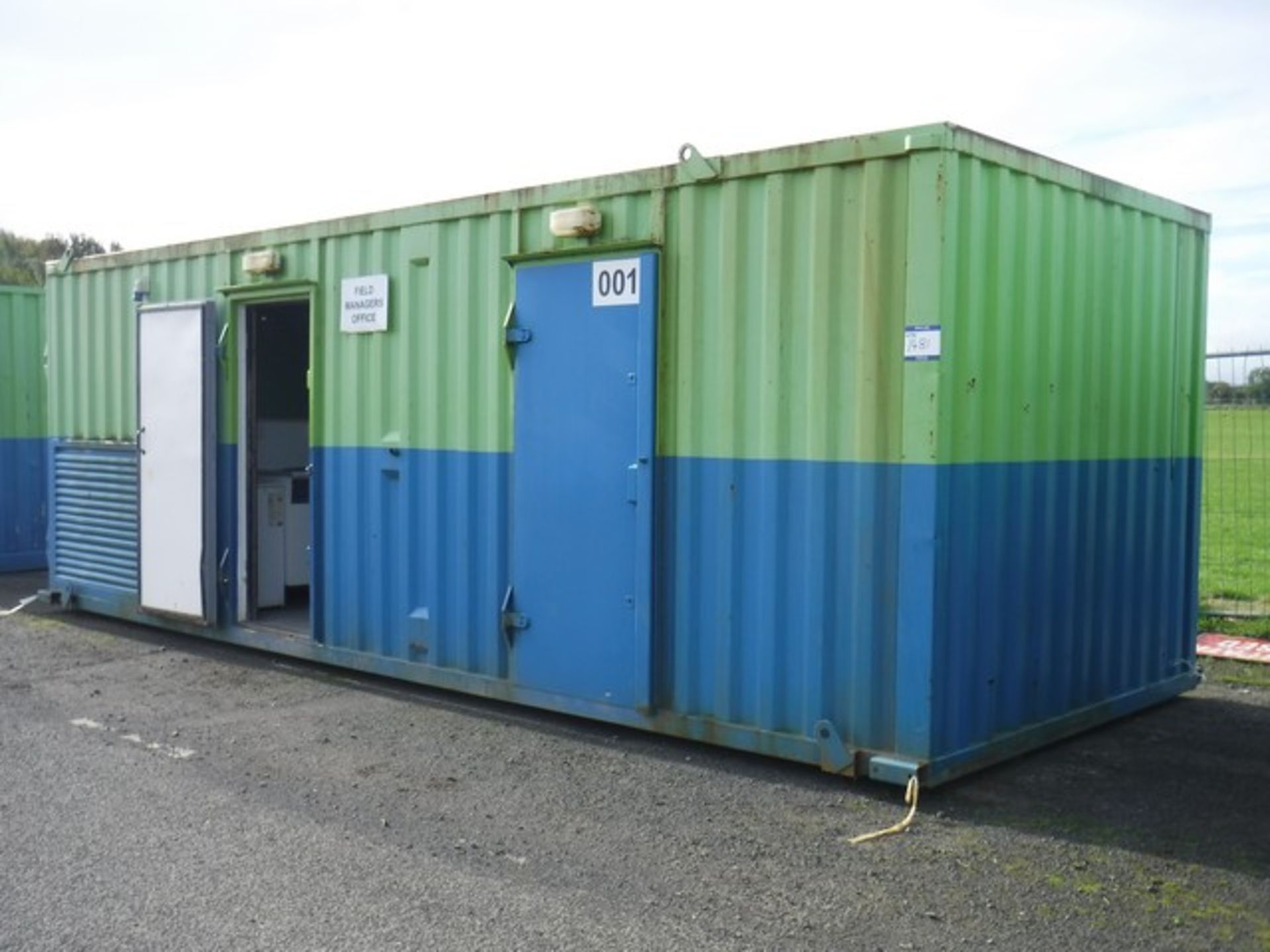 ANTI VANDAL UNIT 24 x 10FT C/W OFFICE, CANTEEN, END TOILET AND STORE **NO KEY FOR STORE**