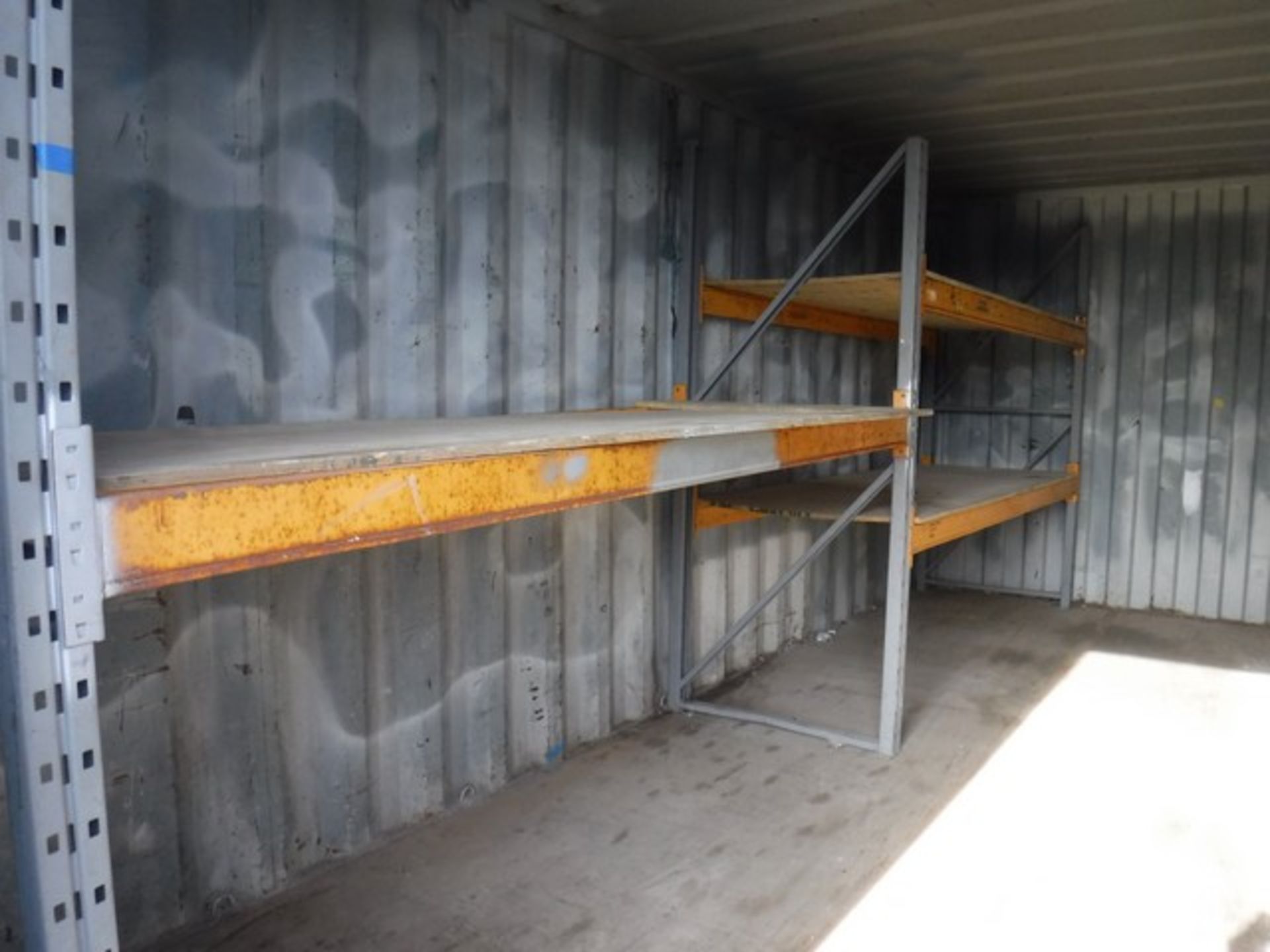SHIPPING CONTAINER 20FT C/W RACKING **NO KEYS** - Image 2 of 4