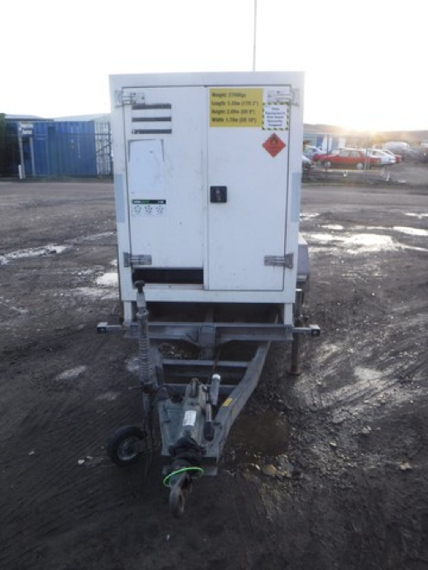 Generator **ENGINE ONLY** on twin axle trailer. Generator and control box have been removed ID no. 1 - Image 2 of 11