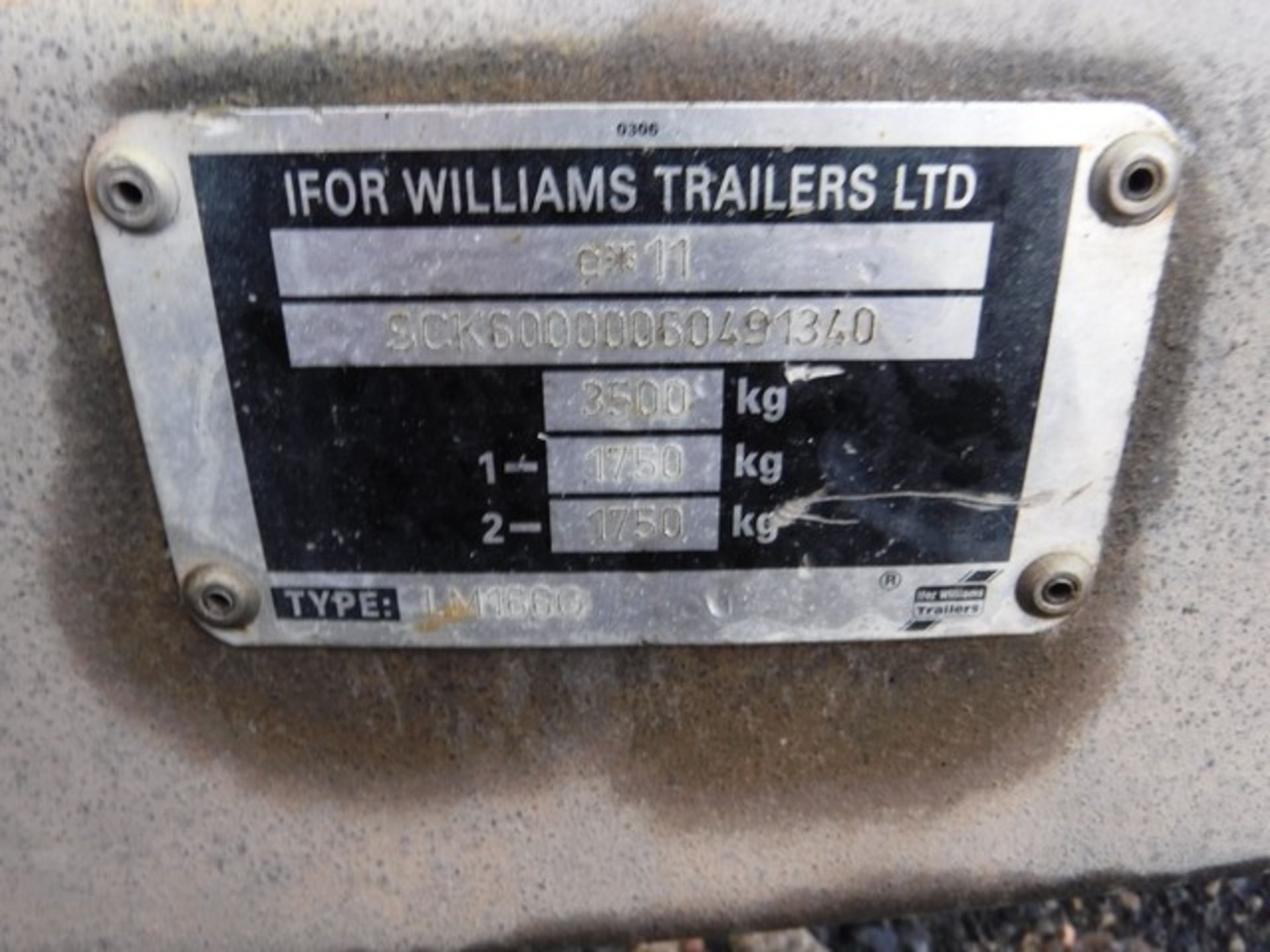 IFOR WILLIAMS LM1669 3.5 ton twin axle trailer SN - SCK60000065049487 - Image 5 of 6