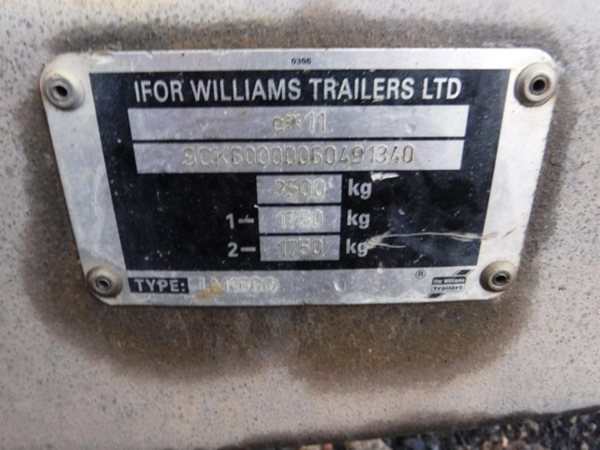 IFOR WILLIAMS LM1669 3.5 ton twin axle trailer SN - SCK60000065049487 - Bild 5 aus 6