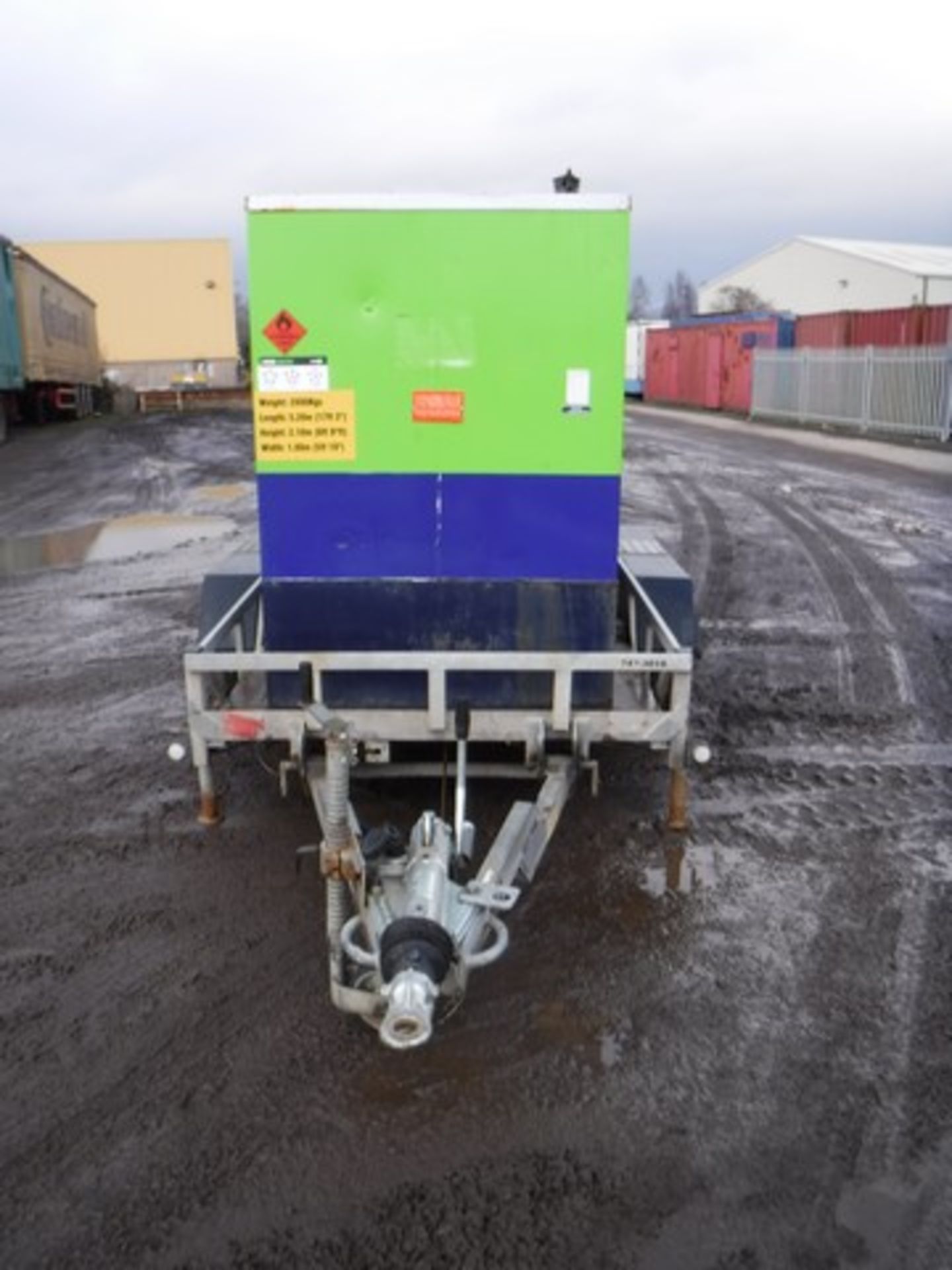 F.G.Wilson LCH 100KVA diesel generator on twin axle trailer 17977 hrs (not verified)ID no. 60-26 S/N - Bild 2 aus 9