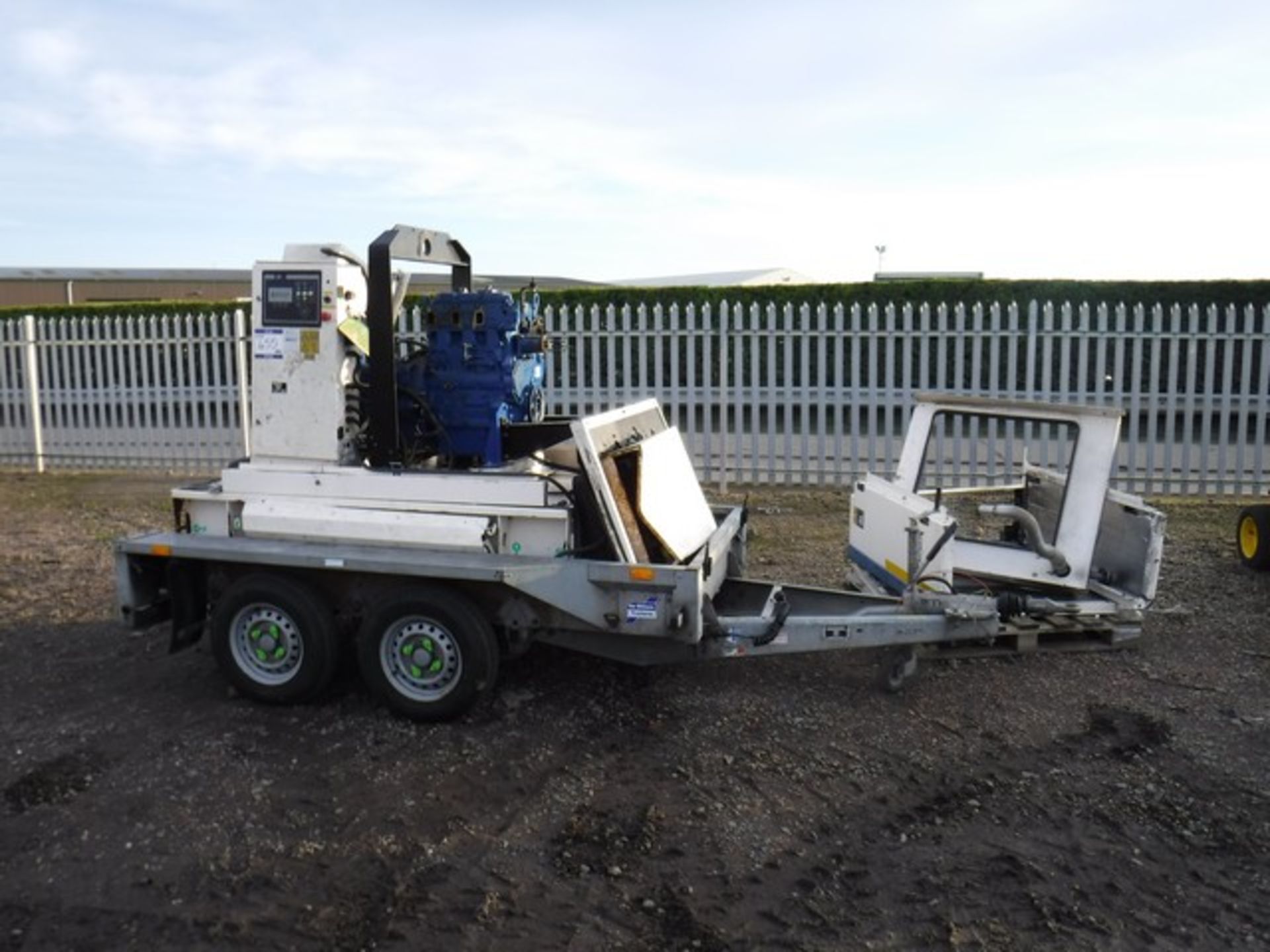 2011 F.G.Wilson P35-2S diesel generator on twin axle trailer **ACCIDENT DAMAGED** spares or repair I