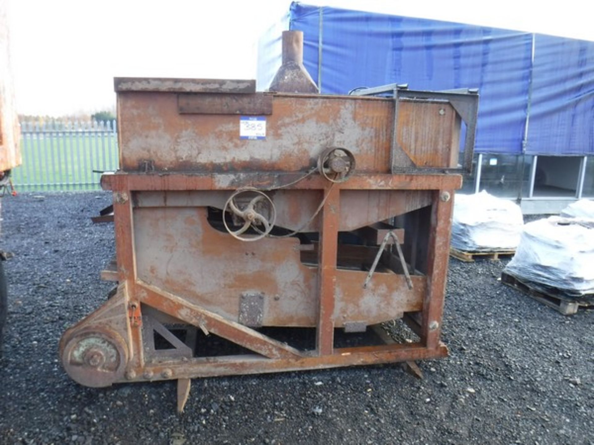 Old agricultural grain dresser, manufacturer A Milne & Son, Aberdeen S/N2058. Requires electric moto