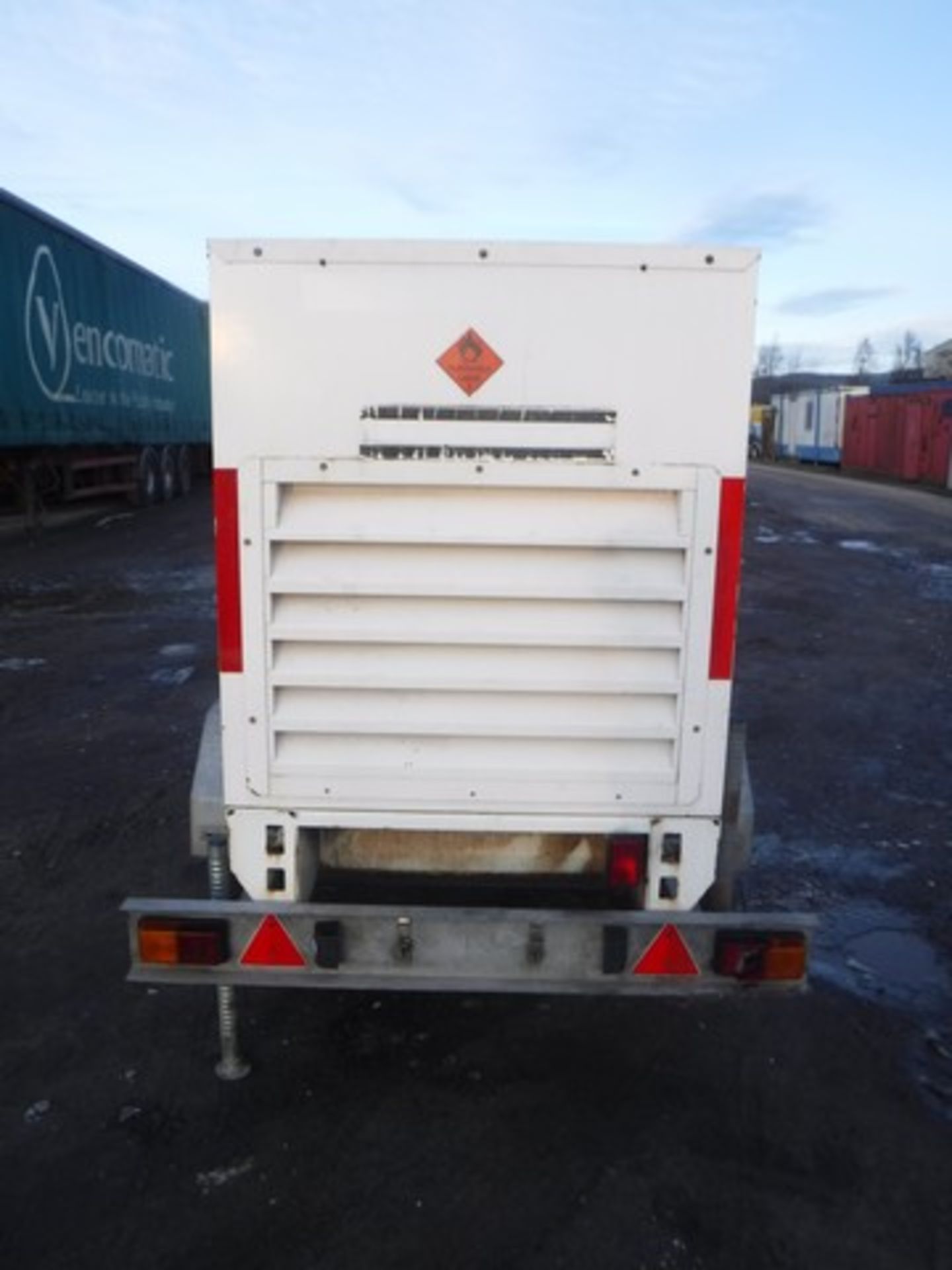 Generator **ENGINE ONLY** on twin axle trailer. Generator and control box have been removed ID no. 1 - Image 4 of 11