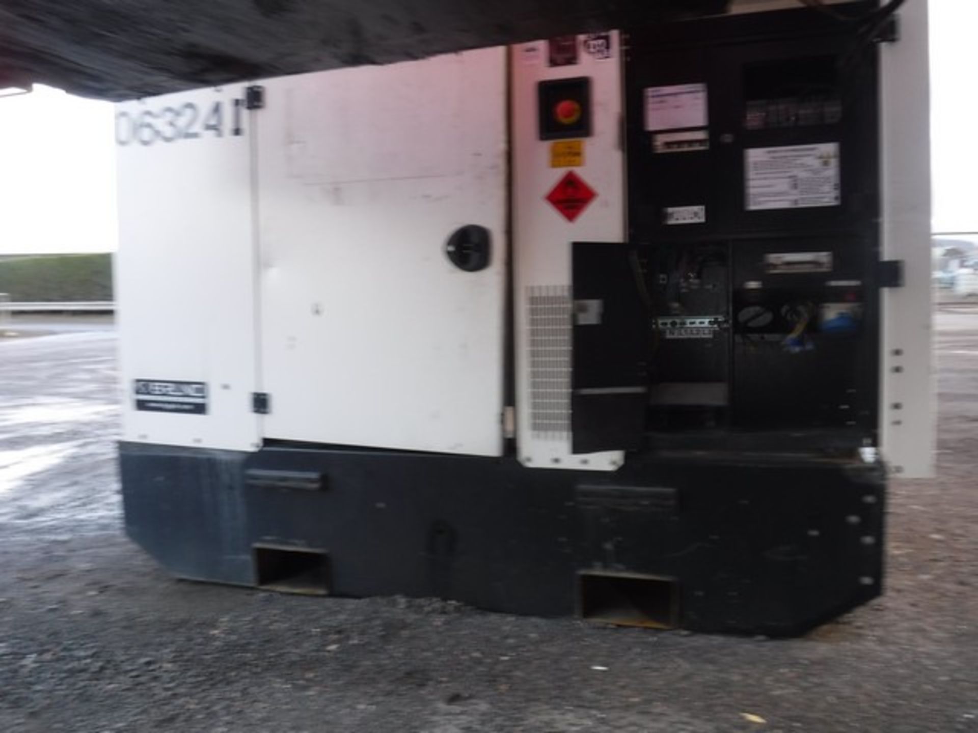 BRUNO 60KVA generator cabinet c/w silencer & fuel tank - Image 3 of 4