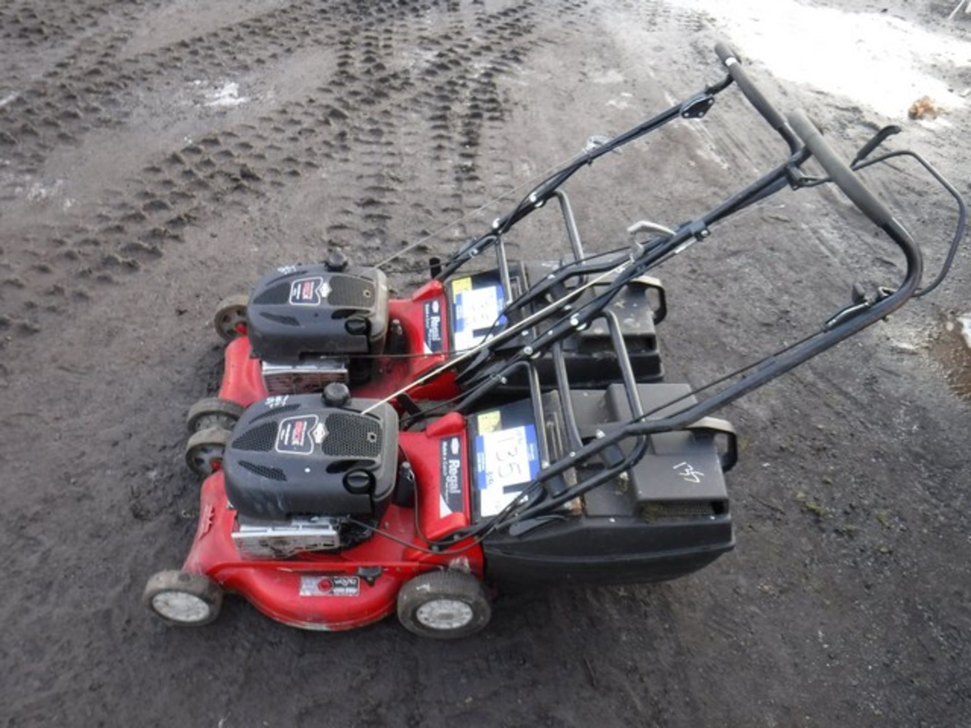 2 x ROVER REGAL petrol self propelled mowers c/w back boxes