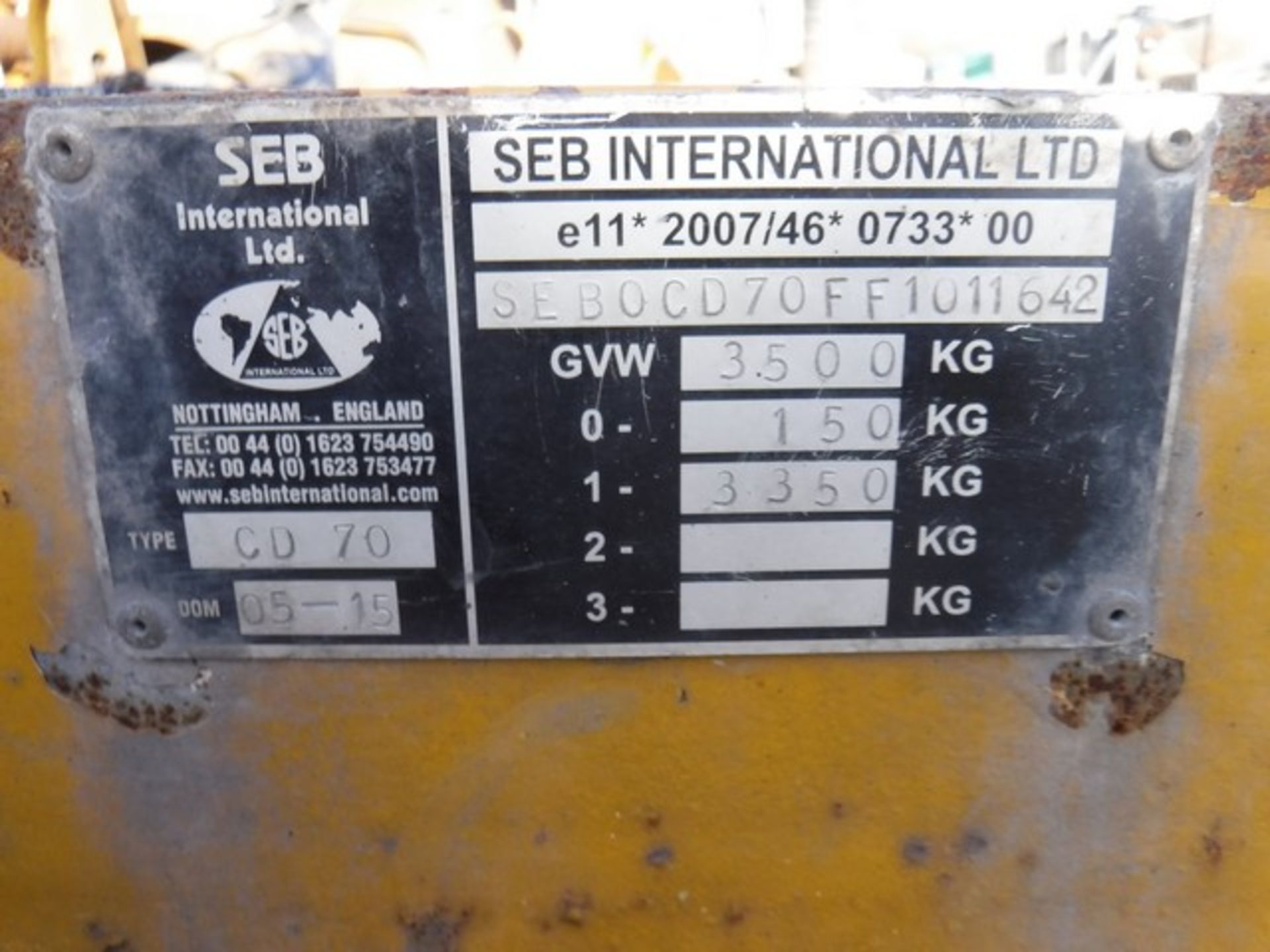 2015 SEB CD70 cable reel trailer S/N CD70FF1011642 Asset No 758-S375 - Image 4 of 5