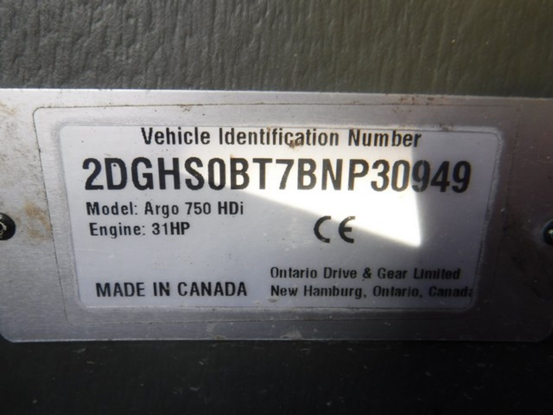 ARGOCAT ARCO 750 - 4320 hrs (not verified) ***Gear box fault***VIN - 2DGHS0BT7BNP30949Fleet no. - P3 - Image 11 of 12