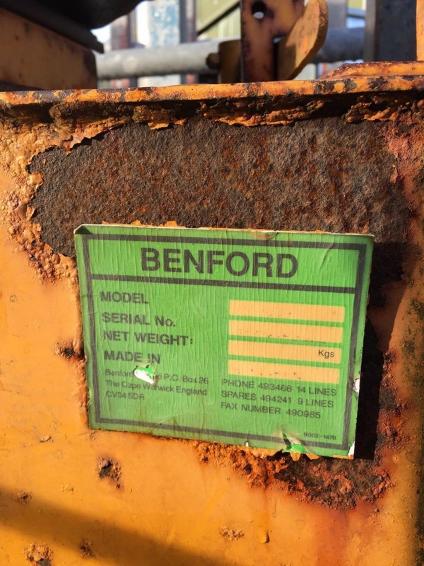 BENFORD 800 double drum roller, key start. . **To be sold from Errol auction site. Viewing and uplif - Image 3 of 5