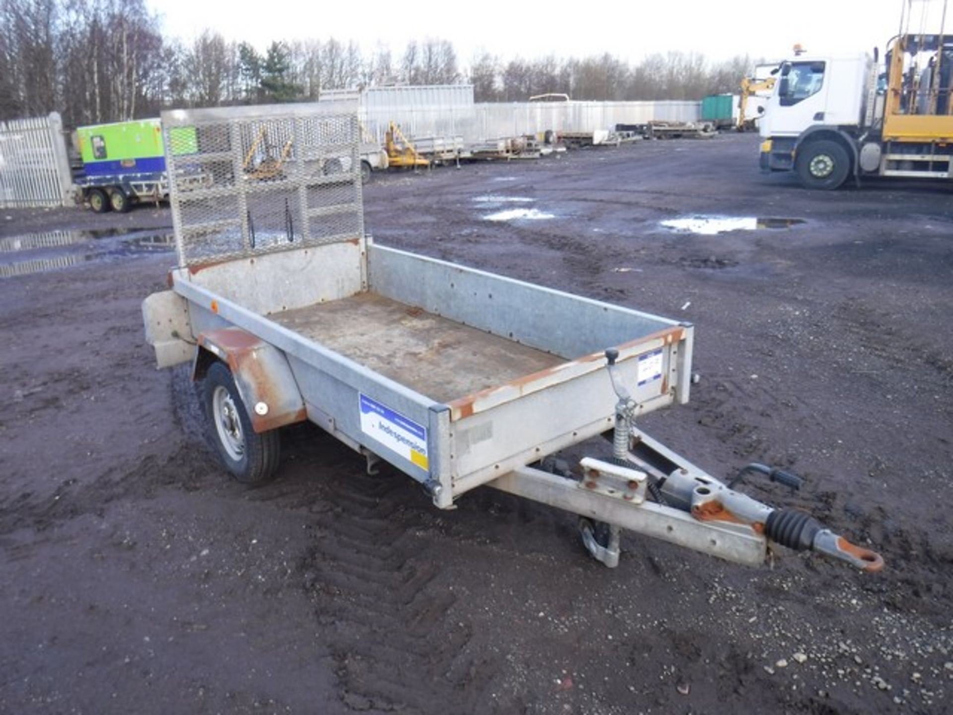 INDESPENSION 8' x 4' single axle plant trailer. S/N G138405Y. Asset No 758-5133