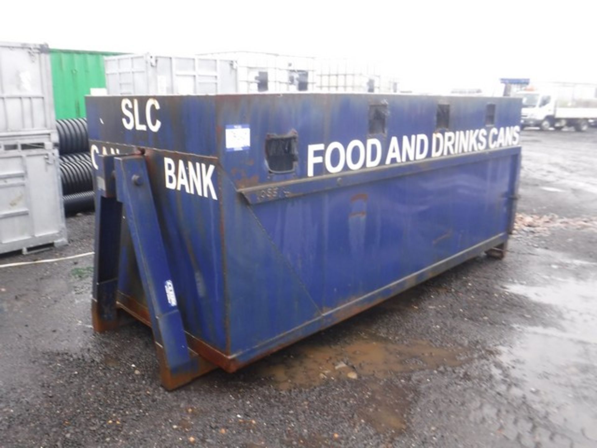 Hook loader bottle bank skip