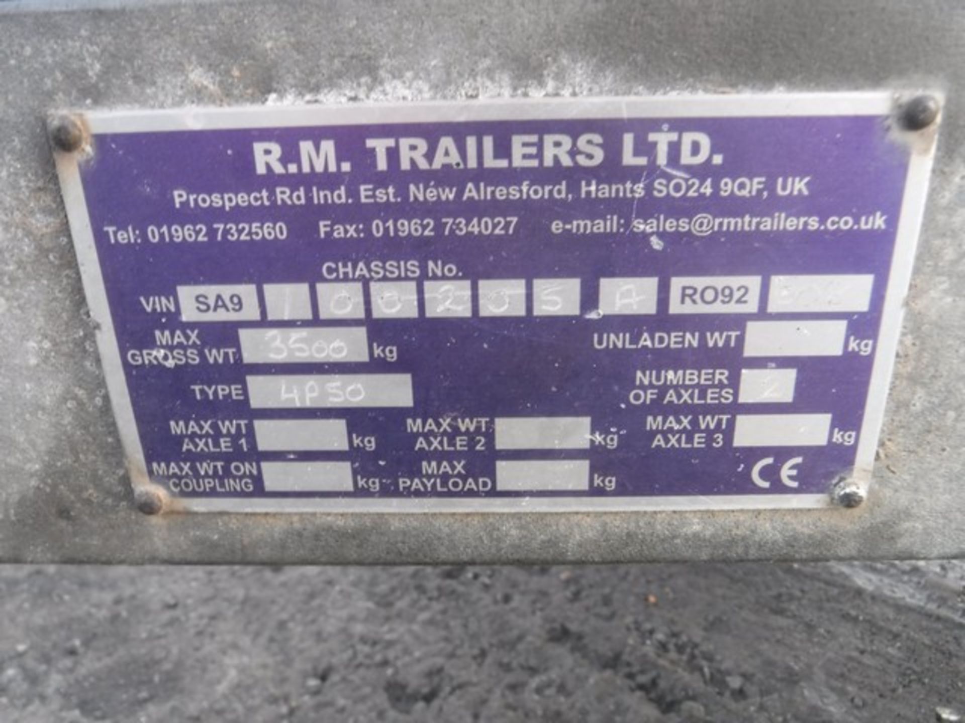 Generator **ENGINE ONLY** on twin axle trailer. Generator and control box have been removed ID no. 1 - Image 11 of 11