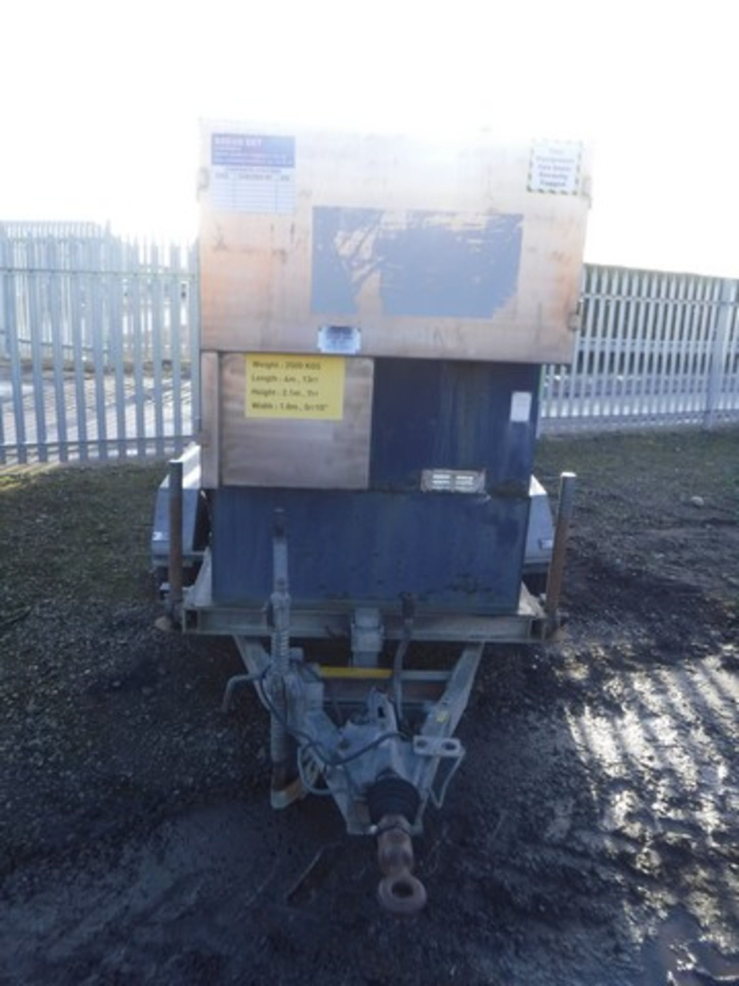 F.G. Wilson 60KVA diesel generator on twin axle trailer 10679 hrs (not verified)ID no. 60-9 S/N FG - Bild 2 aus 8