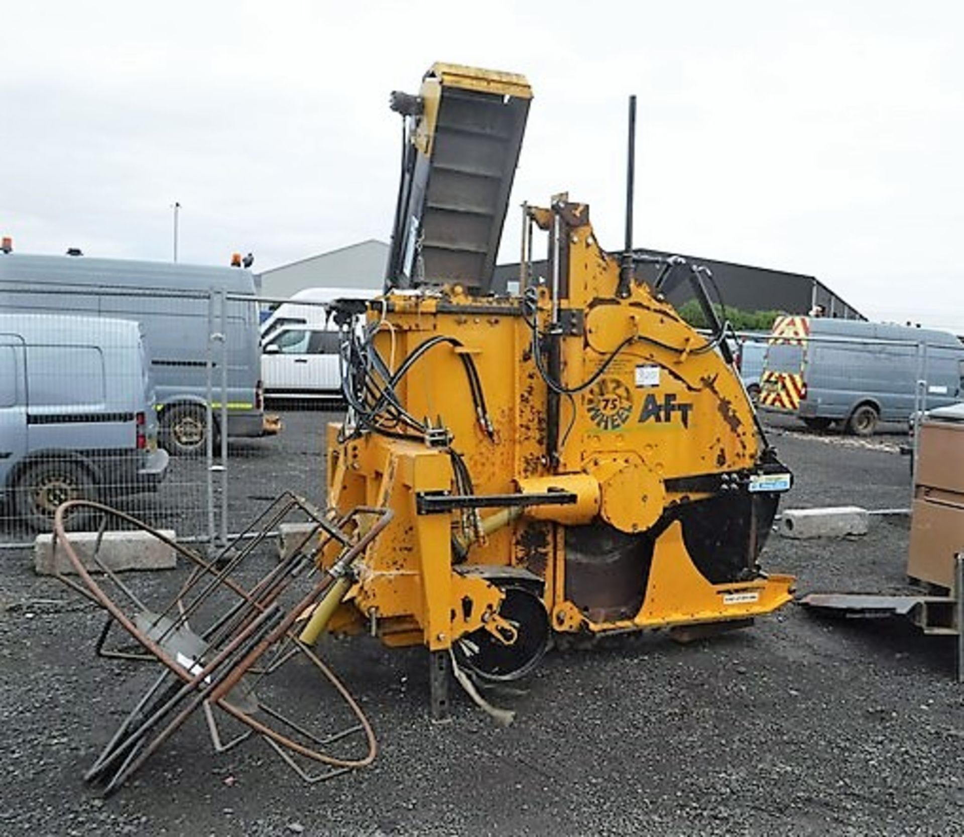 A.F.T. WIZZ WHEEL AFT75 trencher c/w side driving conveyor, pipe reel and gravel box S/N AO68 2013