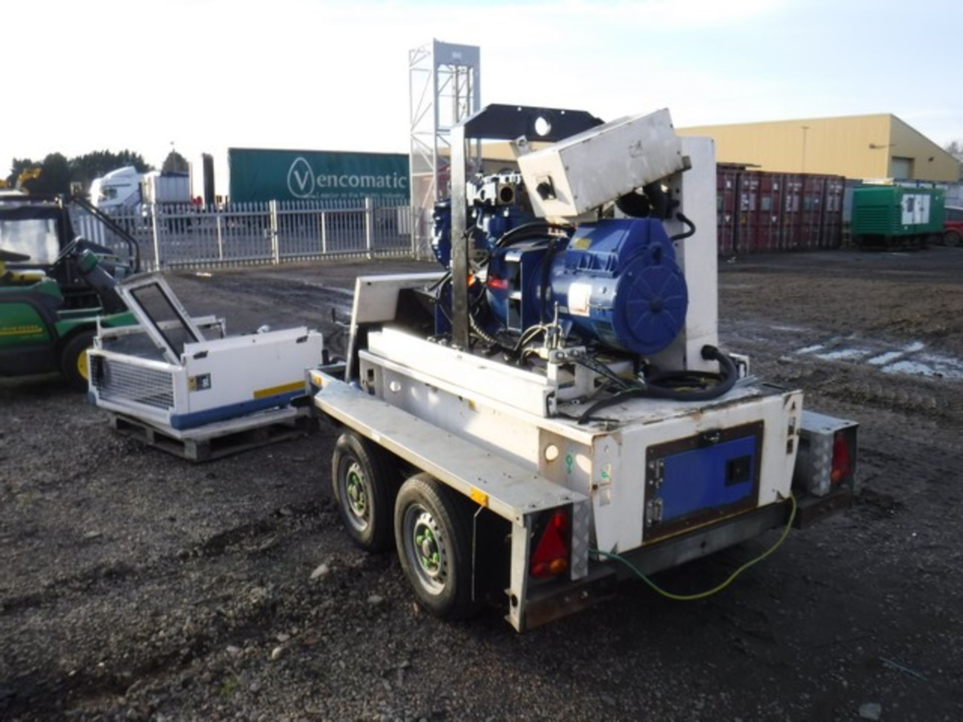 2011 F.G.Wilson P35-2S diesel generator on twin axle trailer **ACCIDENT DAMAGED** spares or repair I - Image 2 of 6