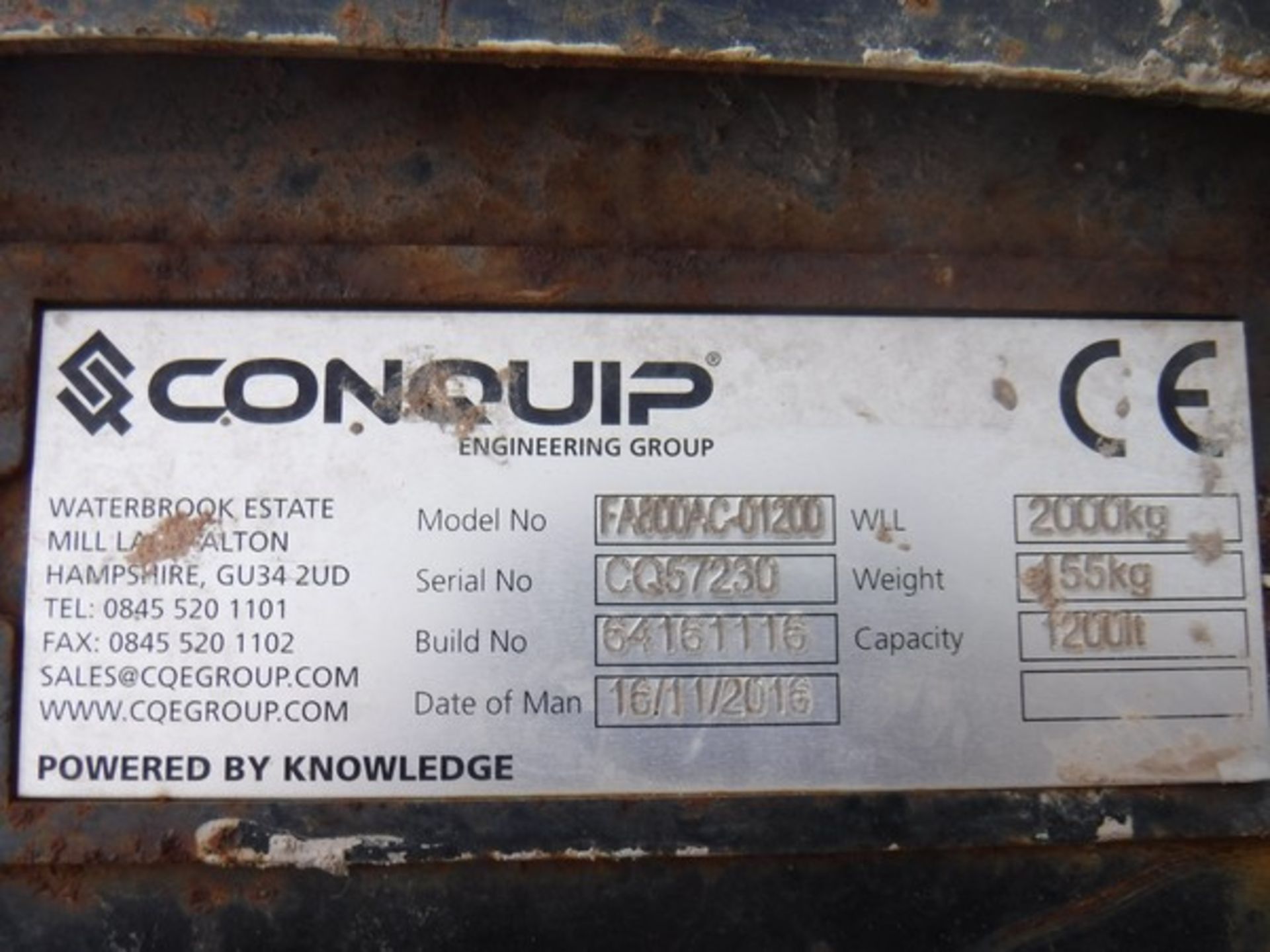 2016 & 2017 CONQUIP 1200ltr tipping skips S/N CQ62860 & CQ57230. Asset Nos 7770 & 6693 - Image 5 of 6
