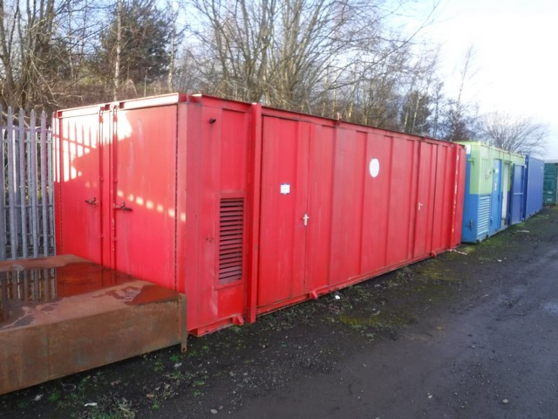 26' x 9' Vandal proof welfare container, kitchen/mess area/office/chem toilet/small store.