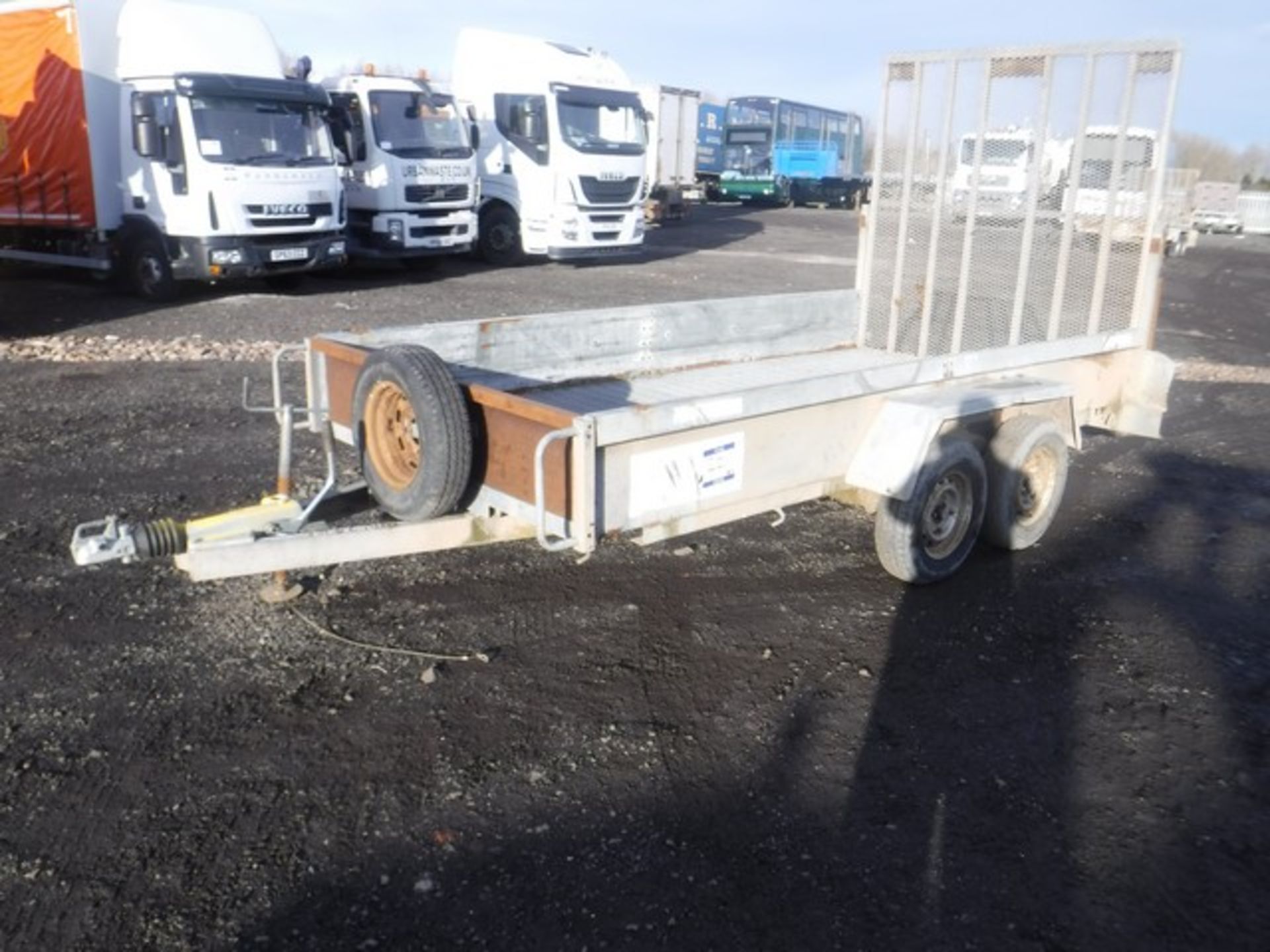 INDESPENSION CHALLENGER 12' x 6' twin axle plant trailer with mesh ramp.ID NO TRH6MID