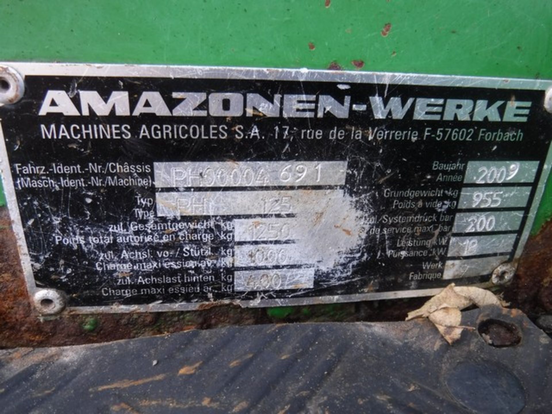 2009 AMAZONE PROFIHOPPER PH125. ID PH0000469 - Bild 6 aus 6