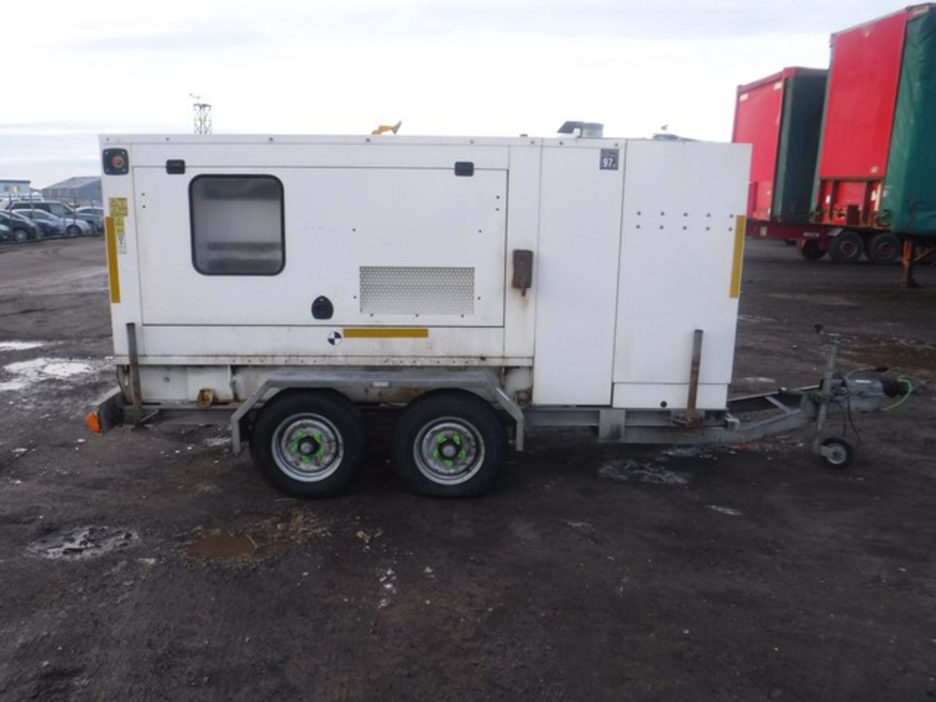 Generator **ENGINE ONLY** on twin axle trailer. Generator and control box have been removed ID no. 1 - Image 3 of 11
