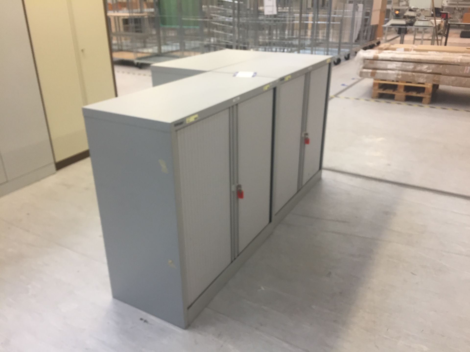 Office storage cabinets with sliding doors x3