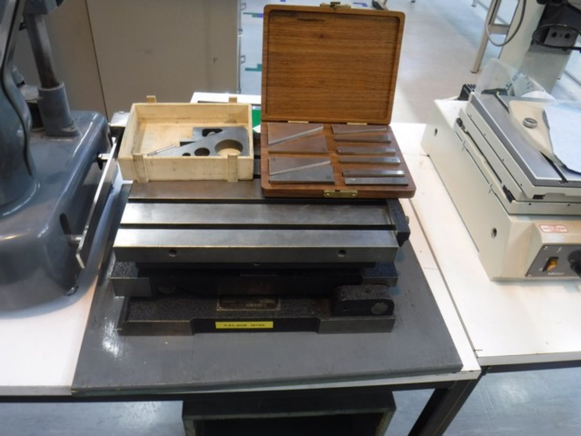 Engineer sine table, set of angle blocks and planer gauge