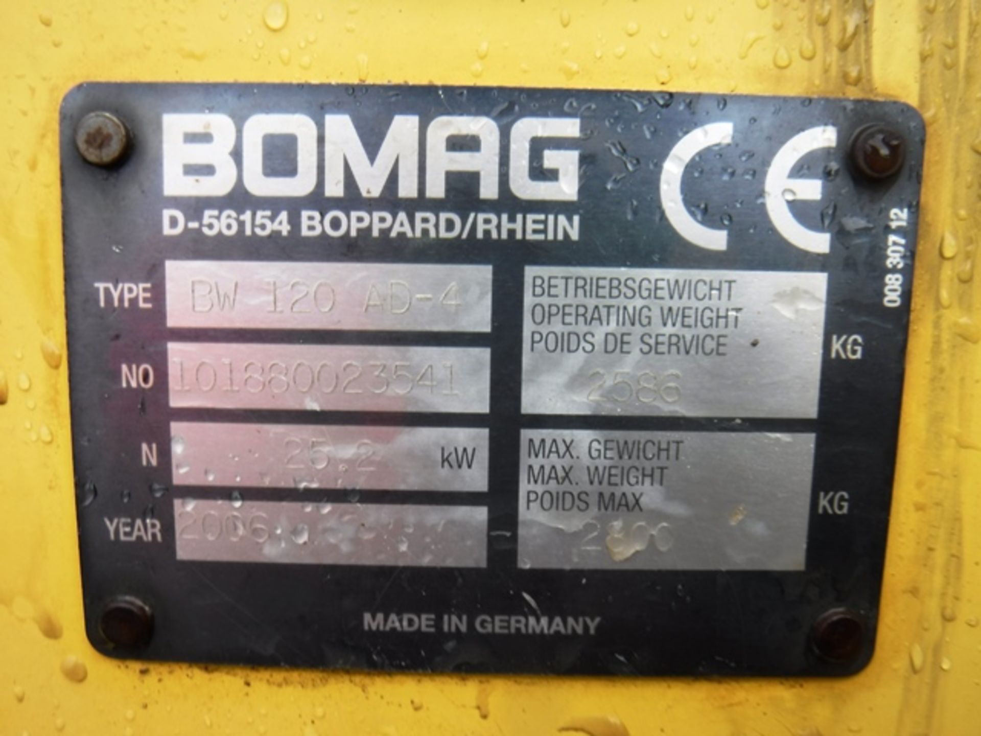 2006 BOMAG 120AD roller 533 hrs - Bild 12 aus 12
