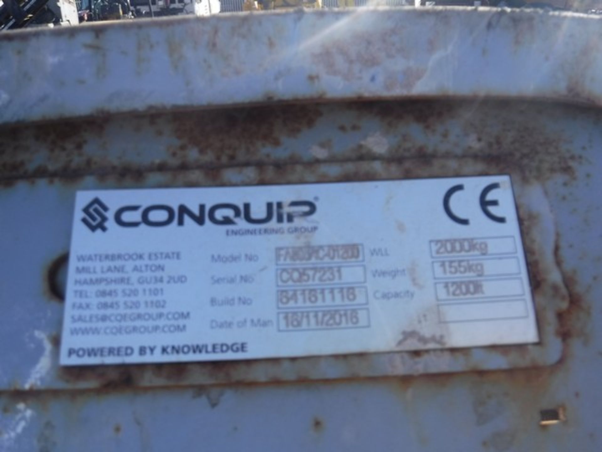2016 CONQUIP 1200 ltr tipping skips x 2 - Image 3 of 4