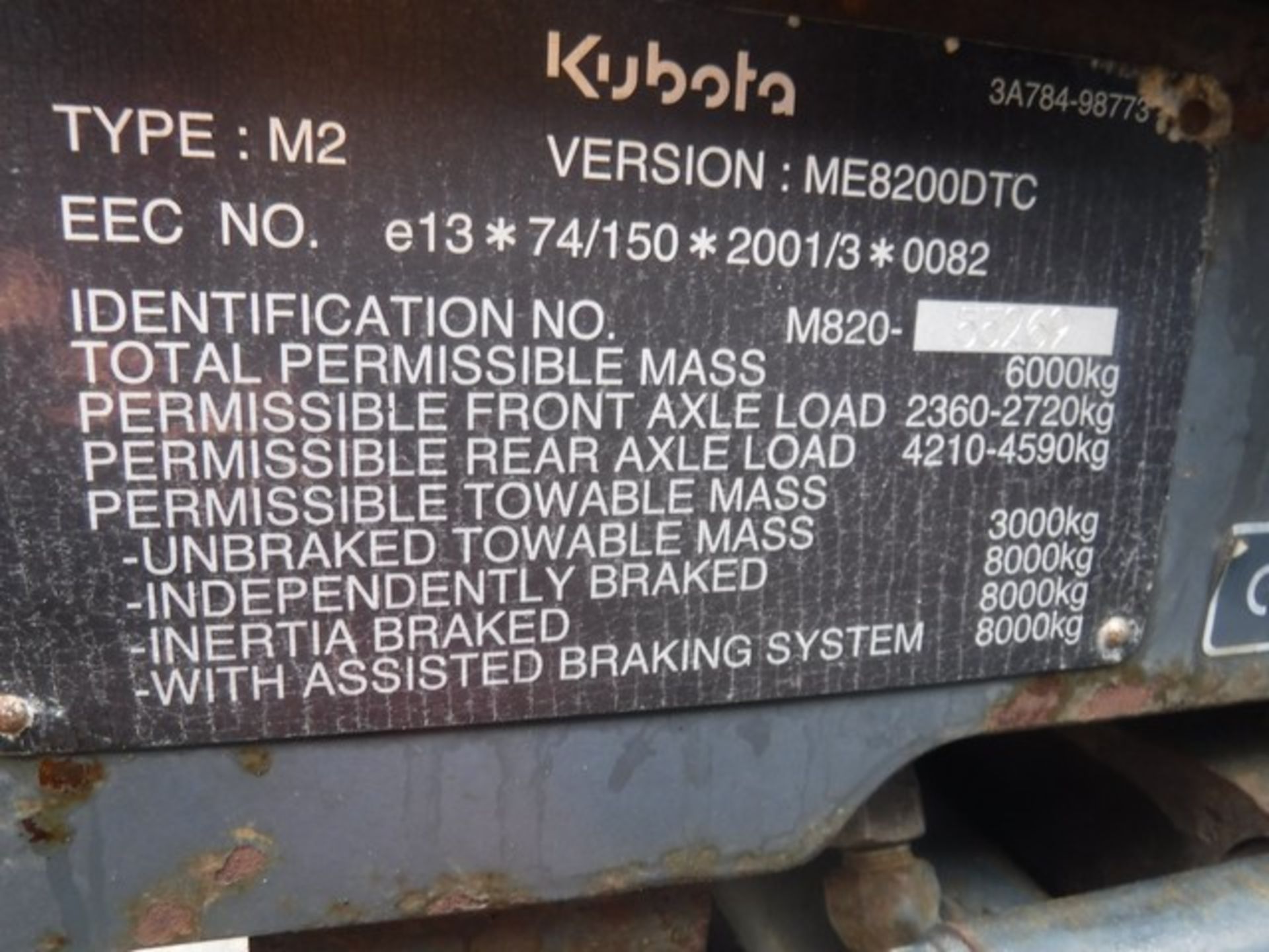 KUBOTA ME8200 tractor 8722 hrs (not verified) - Image 5 of 7